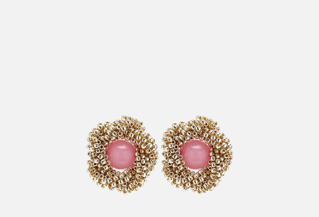 Изображение товара Серьги Beaded Breakfast розовая бусина