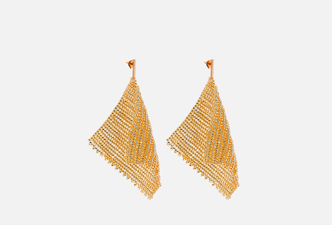 Изображение товара Серьги Beaded Breakfast Золотой из бисера с позолотой 16 карат 5x5 см