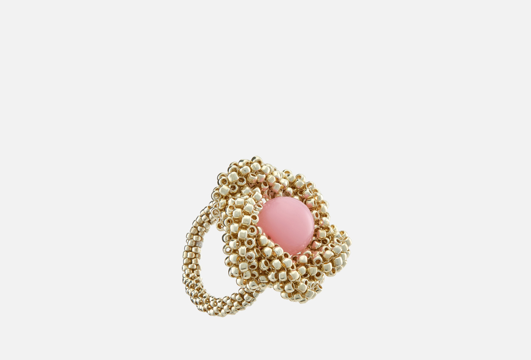 

Кольцо BEADED BREAKFAST, Розовая бусина 17 мл