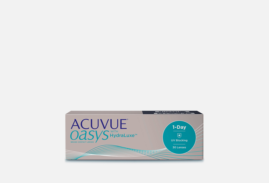 

однодневные контактные линзы ACUVUE, 1 Day Oasys with HYDRALUXE, BC 8,5; DIA 14,3; 30 шт. -1.50 оптическая сила