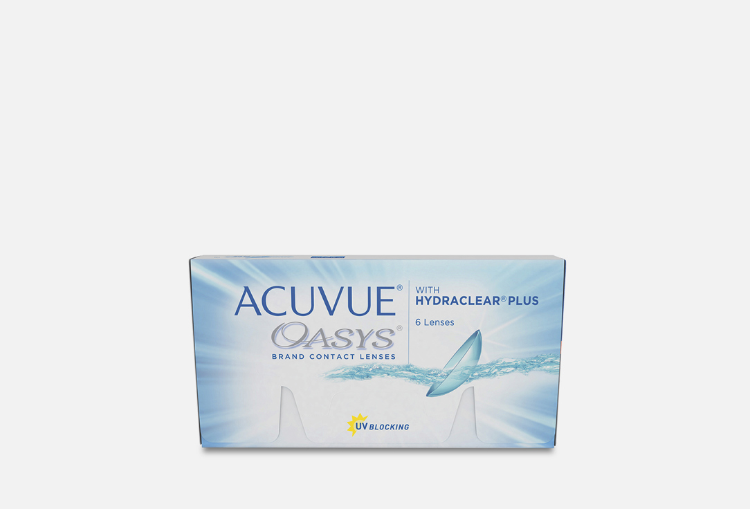 

Контактные линзы двухнедельные ACUVUE, Oasys, BC 8,4; DIA 14; 6 шт. -3.50 оптическая сила