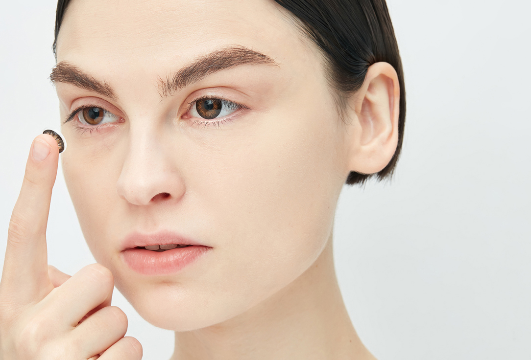 Изображение товара Цветные контактные линзы Adria Glamorous Brown 2 шт. для ежедневного ношения