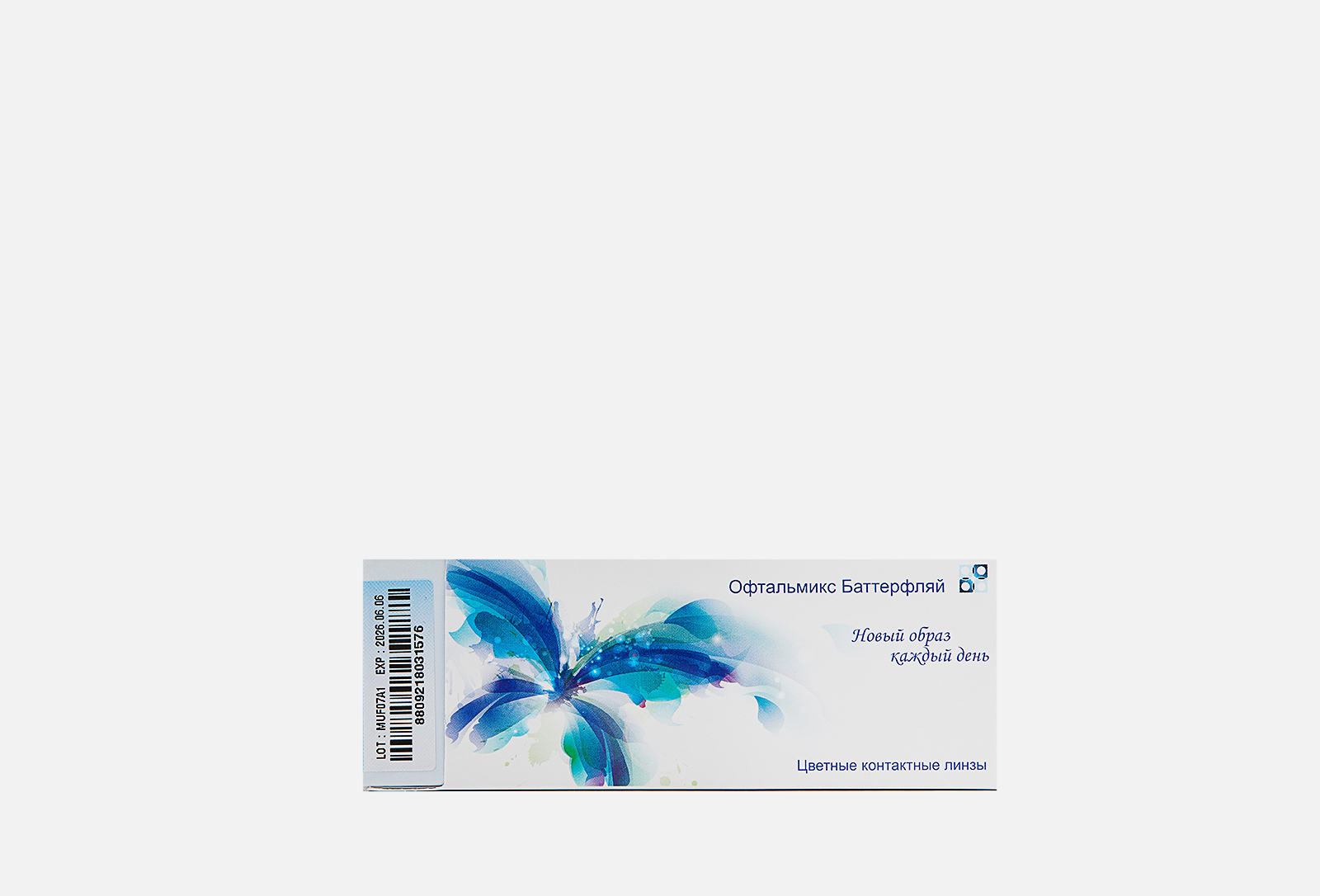 ОФТАЛЬМИКС Цветные контактные линзы Butterfly One Day Sky Blue, 2шт Sky ...