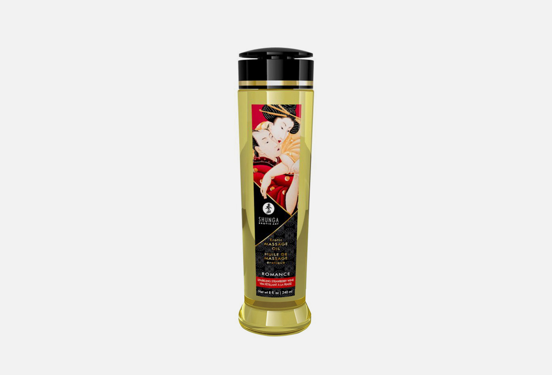 Изображение товара Массажное масло Shunga Romance Sparkling Strawberry Wine 240 мл натуральное для эротического массаж