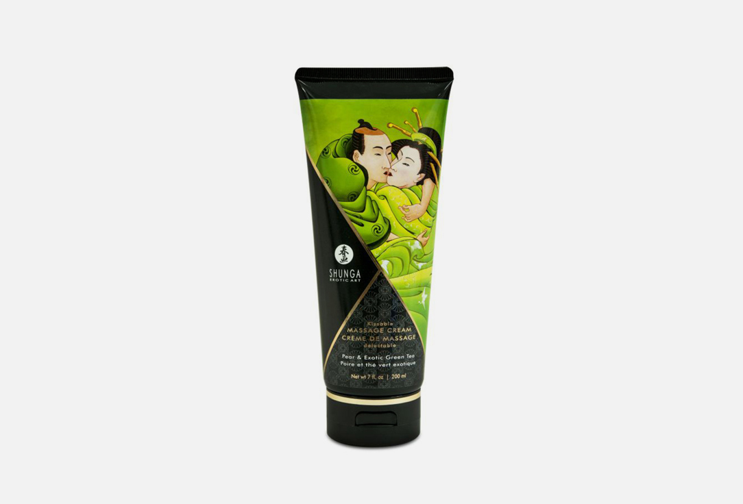 Массажный крем для тела Shunga Kissable Massage Cream Pear & Exotic green tea 