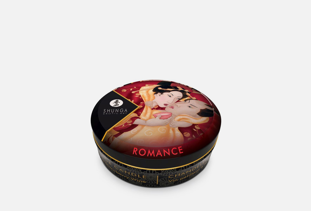 Массажное арома масло  Shunga Massage Candle Skin Care Romance - Sparkling Strawberry Wine mini 