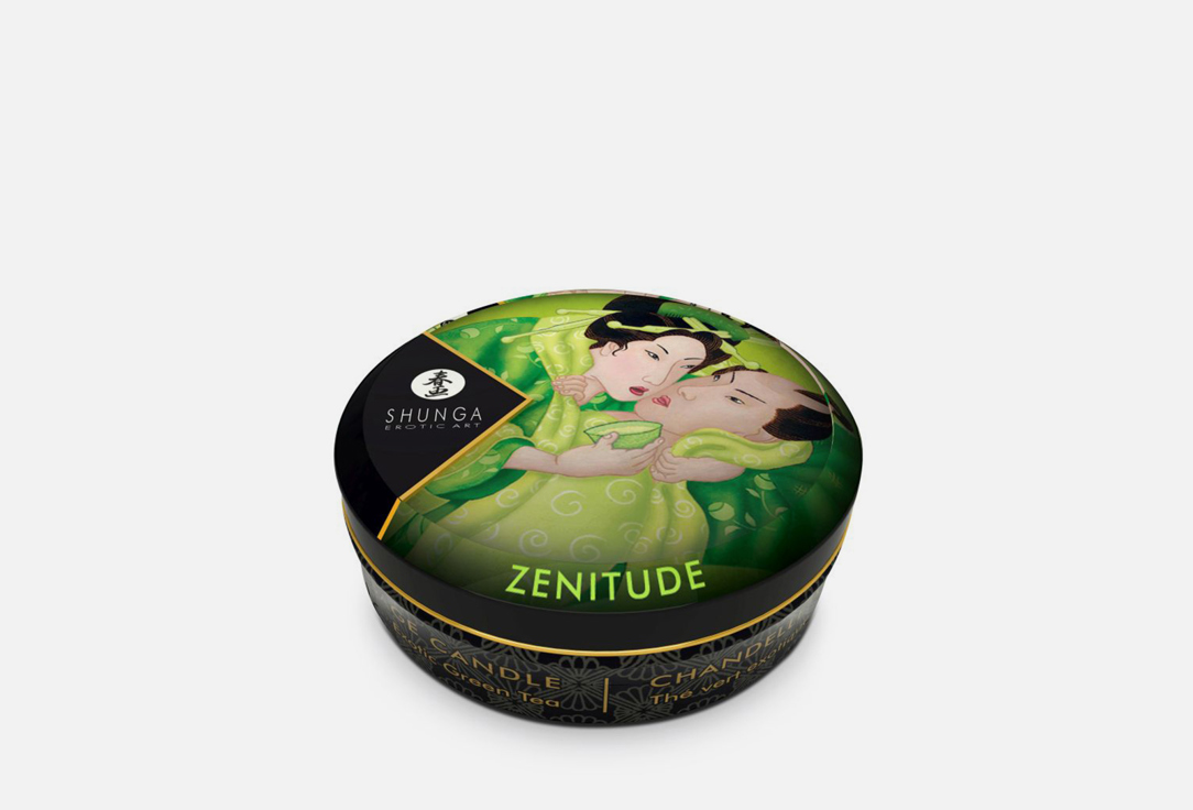 Массажное арома масло  Shunga Massage Candle Skin Care Exotic Green Tea mini 