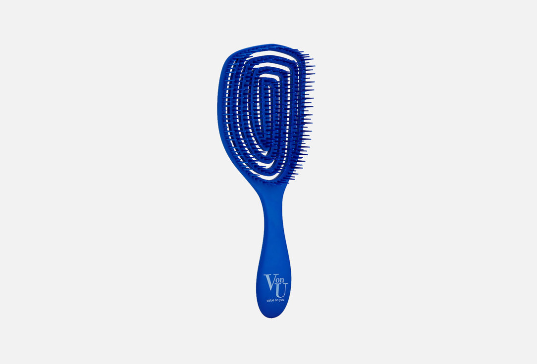Расческа для волос VON U Spin Brush Blue 1 шт цена и фото