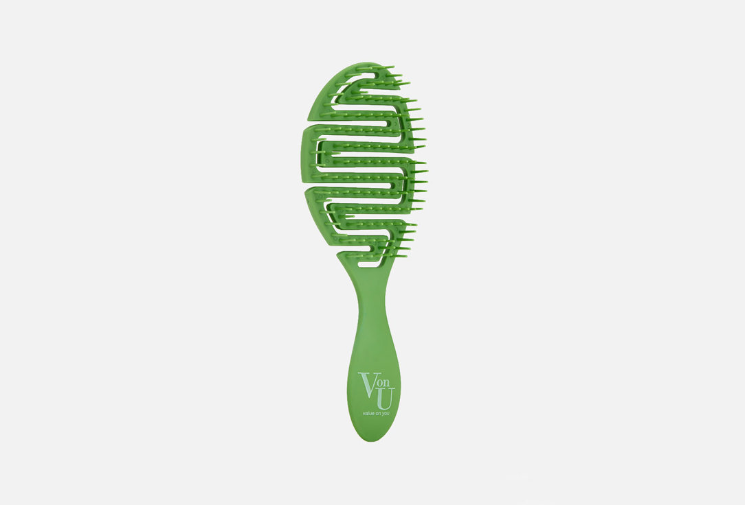 цена Расческа для волос VON U Spin Brush Green 1 шт