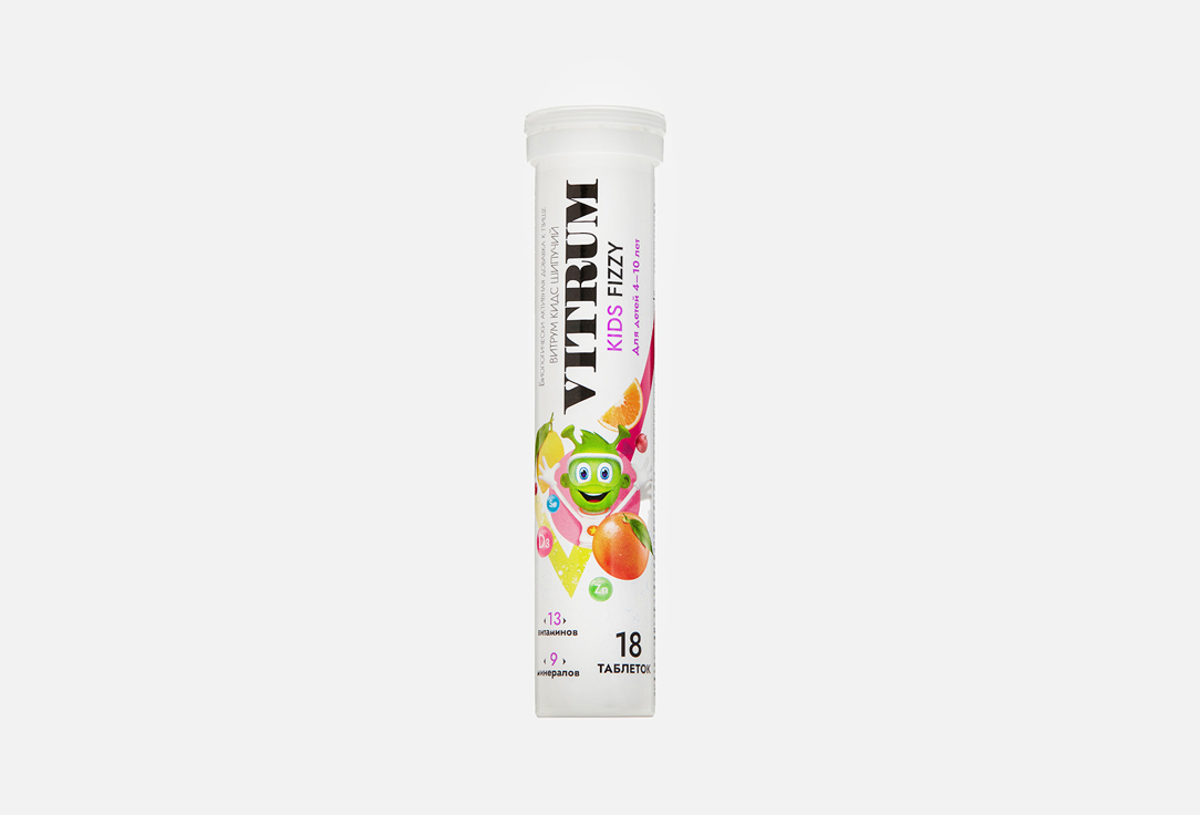 

Таблетки шипучие VITRUM, Kids Fizzy 18 шт