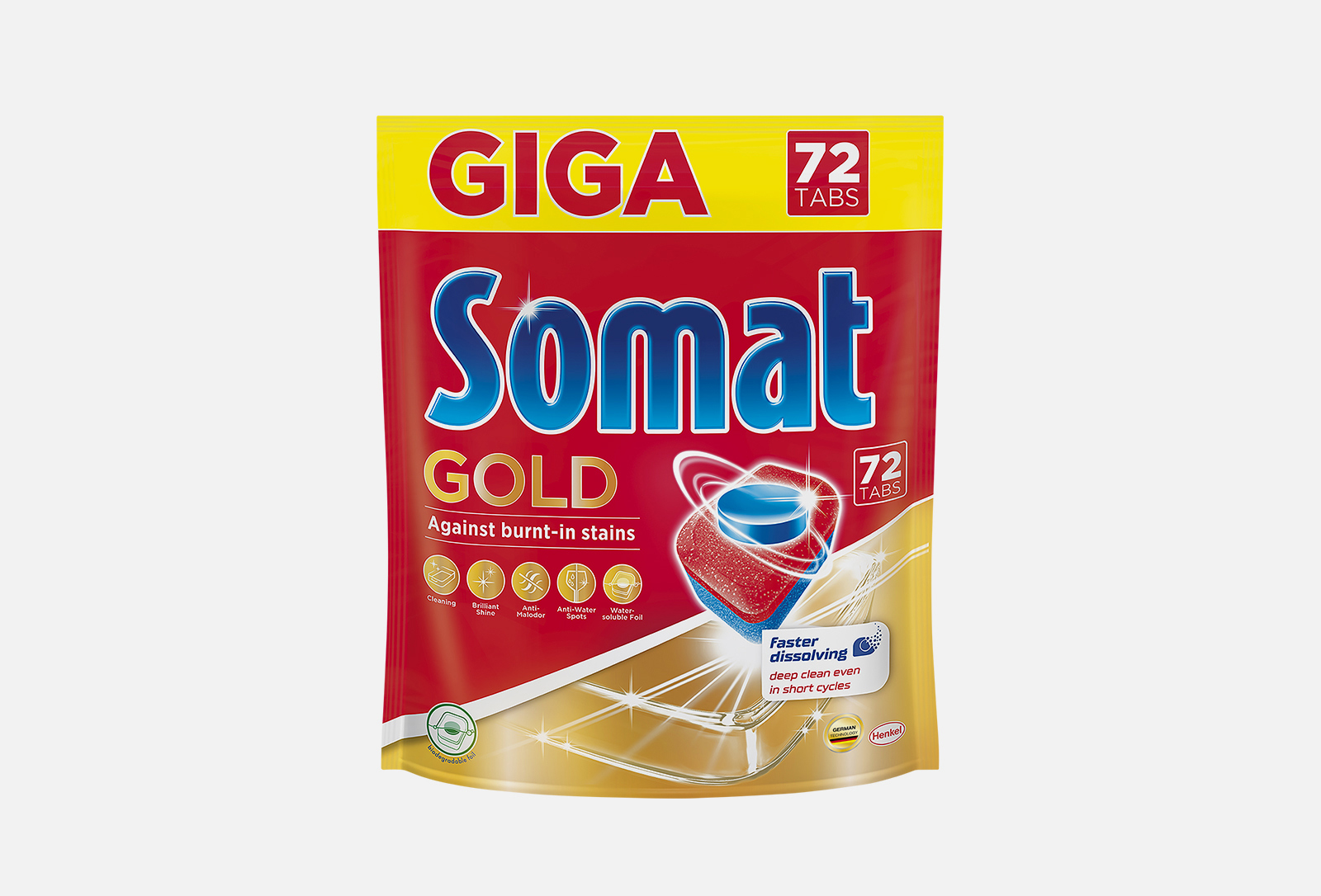 Сомат Таблетки для посудомоечной машины Gold 72 шт — купить в Москве