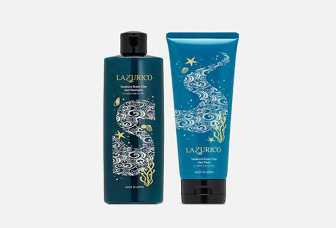 Изображение товара Набор шампунь и маска против выпадения волос BIGAKU Lazurico Tanakura Super Clay
