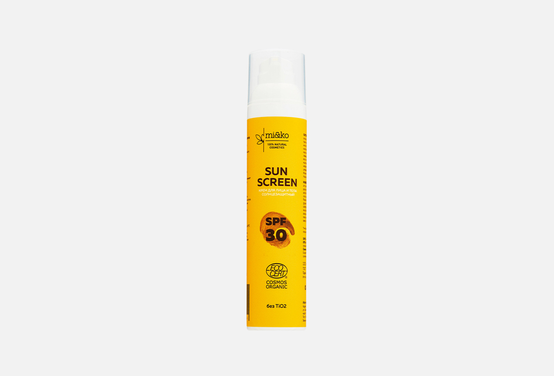 

Солнцезащитный крем для лица и тела MIKO, Sun screen spf30 100 мл