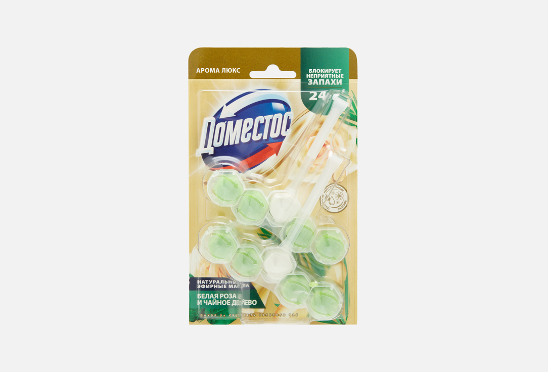 Изображение товара Блок для очищения унитаза Доместос Power 5, Свежесть зеленого чая