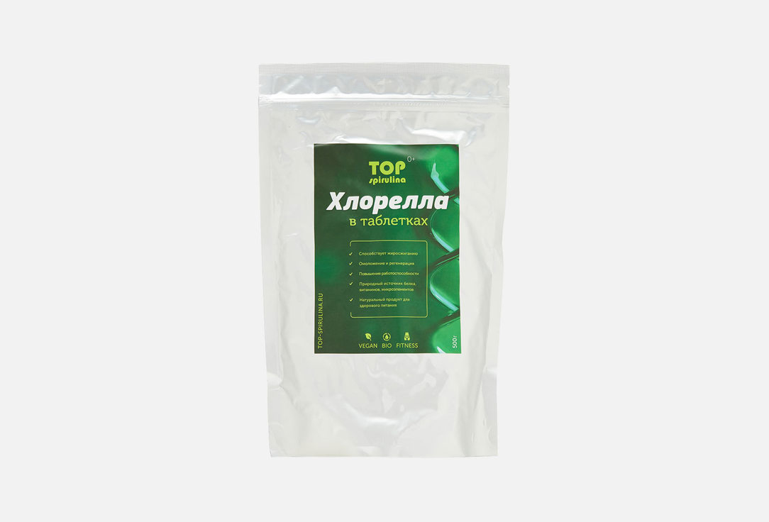 Биологически активная добавка TOP SPIRULINA Chlorella 500 шт хлорелла spirulinafood органическая 250 г таблетки