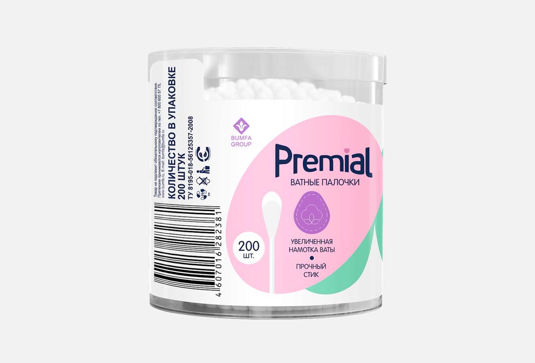 Изображение товара Ватные палочки Premial classic, цилиндр