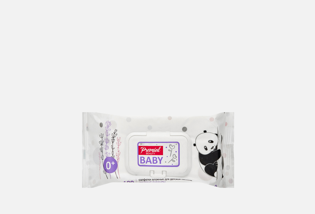 Изображение товара Влажные салфетки Premial для детской гигиены с экстрактом лаванды