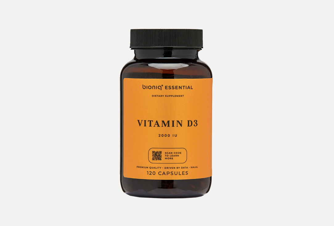 Витамин D3 BIONIQ 2000 МЕ в капсулах 121 шт bioniq essential omega 3 vitamin d3 2000 iu