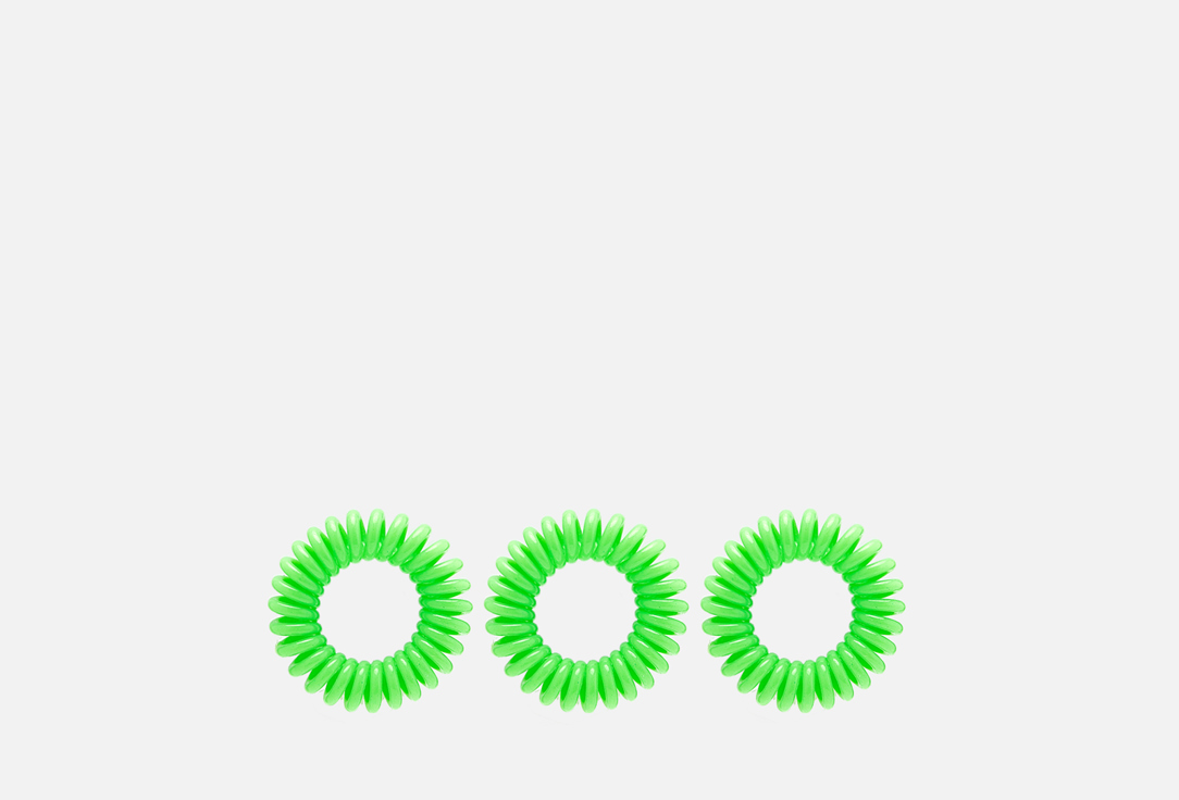 Резинки для волос DEWAL BEAUTY Пружинка, зеленый 3 шт цена и фото