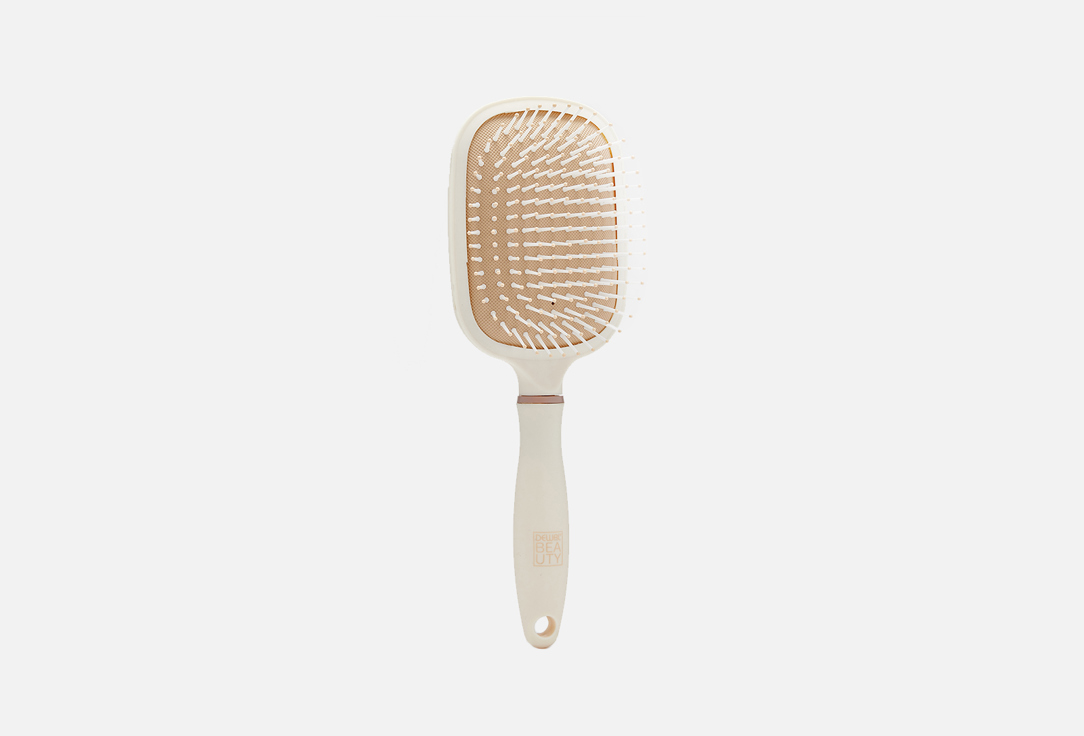 Щетка для волос DEWAL BEAUTY Крем брюле, квадратная 1 шт брашинг dewal beauty серия эко деревянный с пластиковым штифтом d22мм