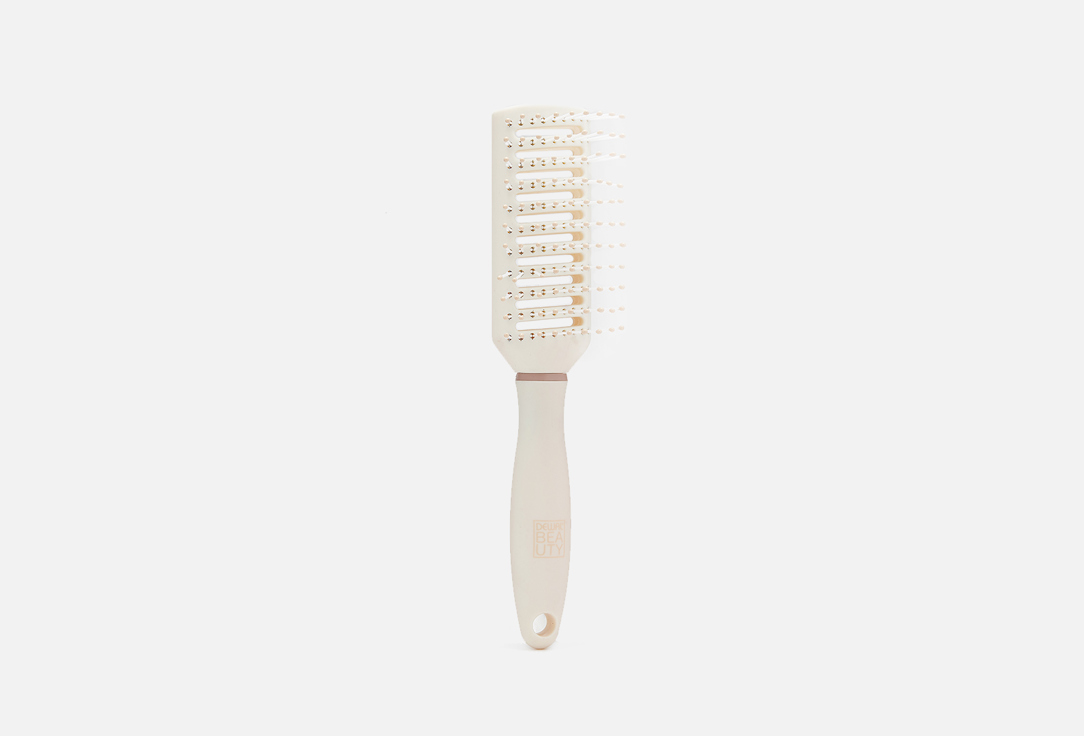 Щетка для волос DEWAL BEAUTY Крем брюле, прямоугольная 1 шт брашинг dewal beauty серия эко деревянный с пластиковым штифтом d22мм
