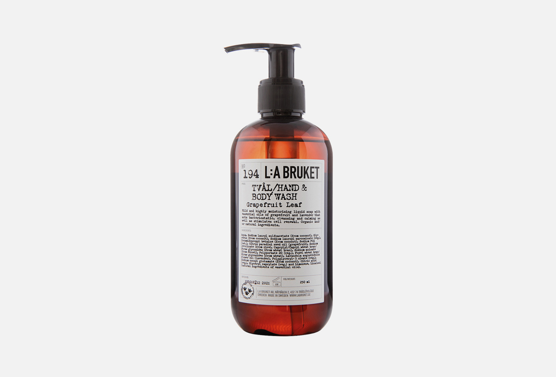 Жидкое мыло для тела и рук L:A BRUKET № 194 Grapefruit Leaf Tval, Hand & Body Wash 