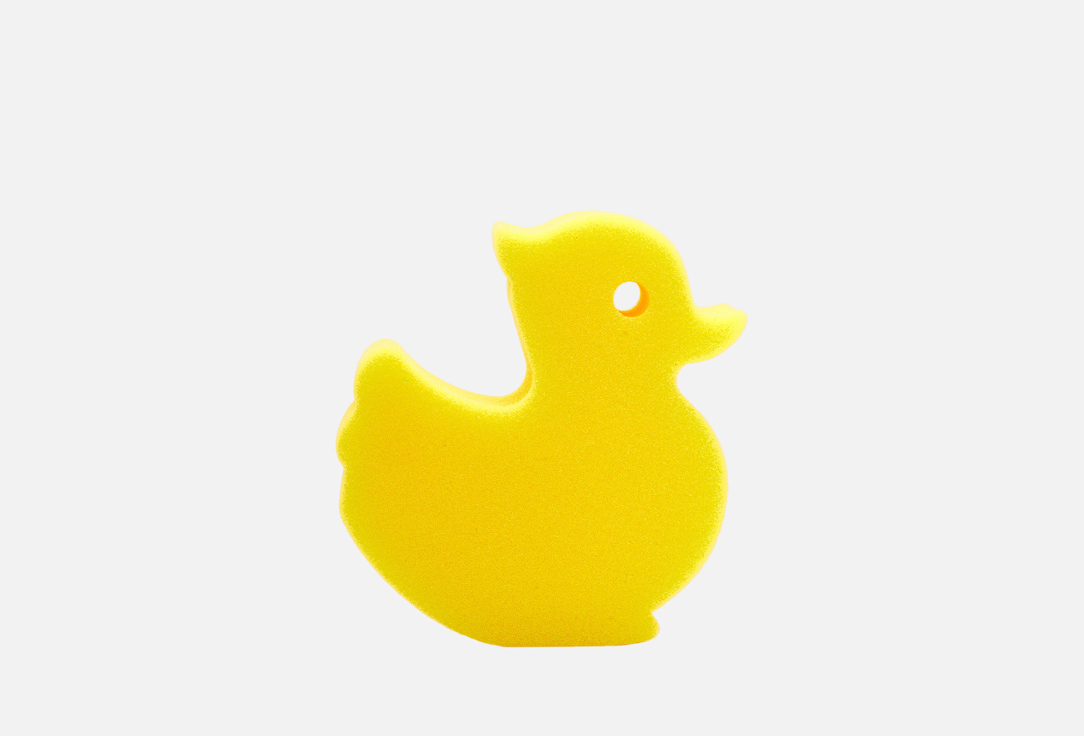 Губка для купания RILLY Утка, желтая 1 шт игрушка плюшевая желтая утка 20 см