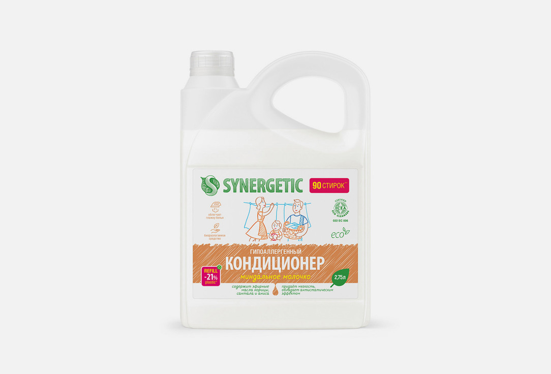 Изображение товара Кондиционер для белья Synergetic Миндальное молочко