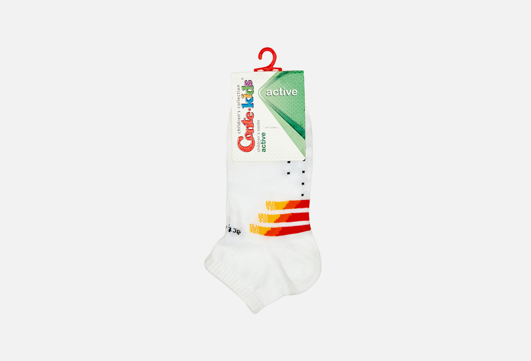 носки детские CONTE-KIDS ACTIVE белый, красный 1 шт носки детские conte kids active белый бирюза 33 35 размер