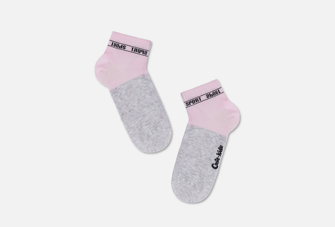 носки детские CONTE-KIDS ACTIVE, светло розовый, серый 1 шт носки conte kids 3 пары размер 16 розовый серый