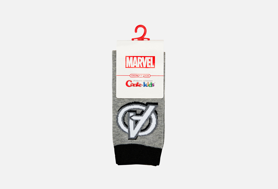 носки детские CONTE-KIDS Marvel, серый 1 шт носки детские conte kids marvel темно серый 1 шт