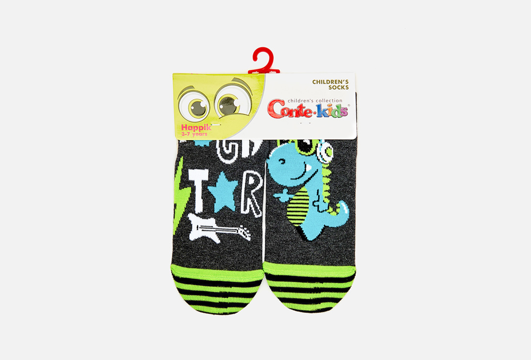 цена носки детские CONTE-KIDS Веселые ножки, темно серый 1 шт