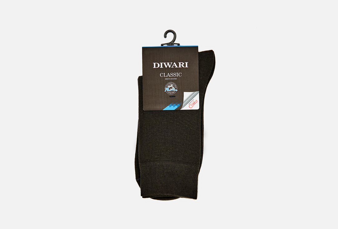 носки DIWARI CLASSIC, темно-серый носки для мужчин хлопок diwari classic 000 серые р 27 5с 08 сп