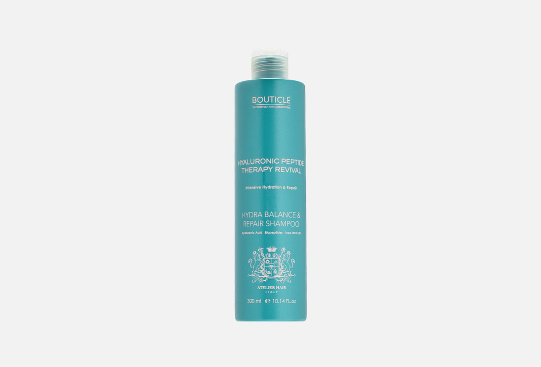 Увлажняющий шампунь для очень сухих и поврежденных волос BOUTICLE HYALURONIC PEPTIDE THERAPY REVIVAL 300 мл bouticle hyaluronic peptide therapy revival hydra balance and repair shampoo