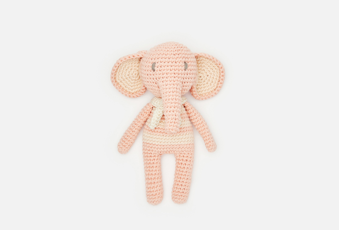 Мягкая игрушка OREGANO MAMA Слон в персиковом 1 шт чебурашка вязанная игрушка