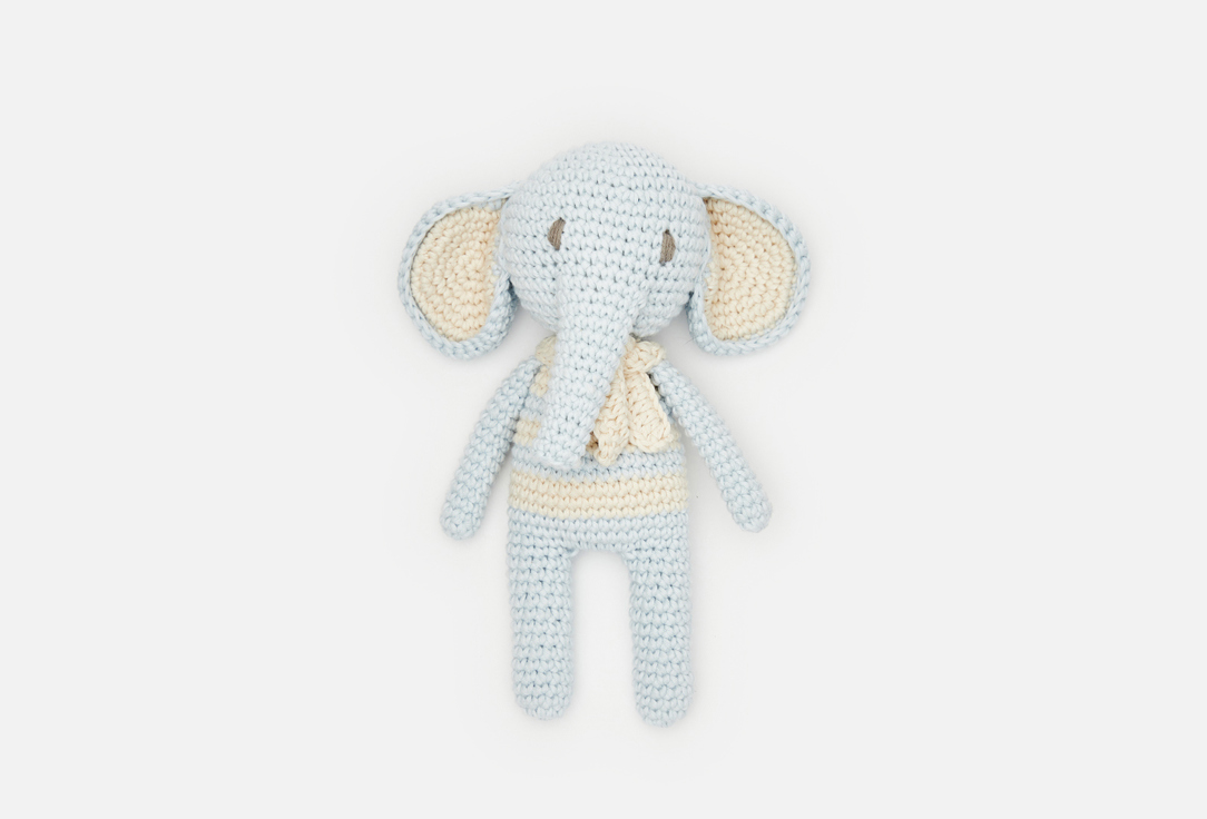 Мягкая игрушка OREGANO MAMA Слон в голубом 1 шт чебурашка вязанная игрушка