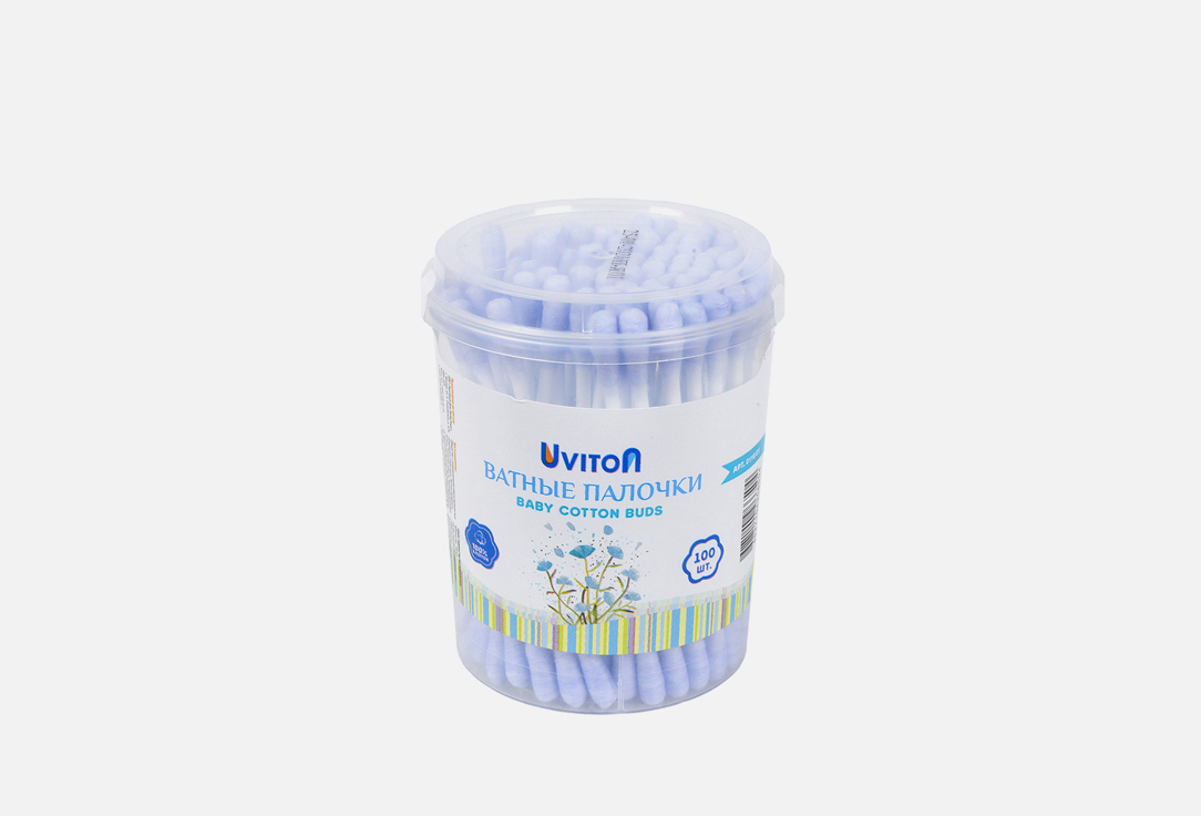 

Ватные палочки UVITON, Голубые 100 шт