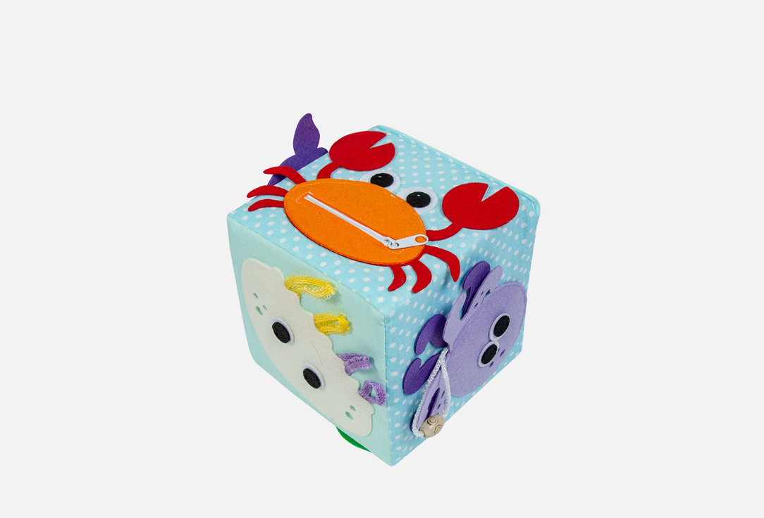 Игрушка развивающая Uviton сенсорный кубик с шуршалкой Ocean 