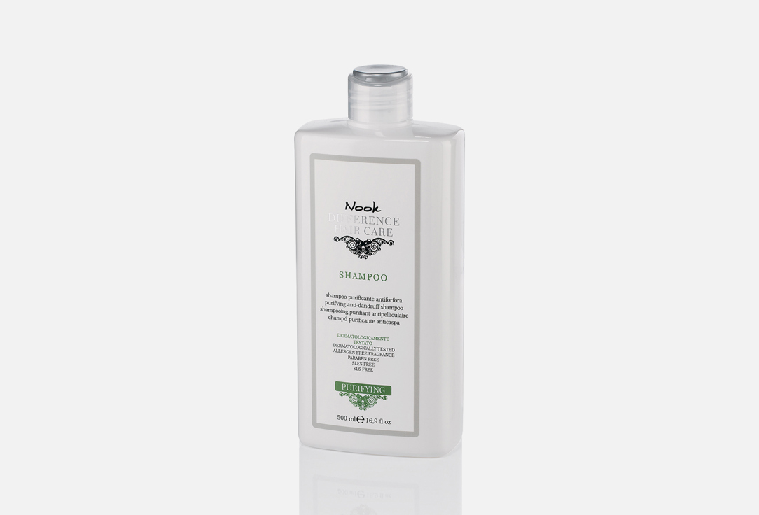 Специальный шампунь для кожи головы NOOK Purifying 500 мл nook шампунь purifying shampoo специальный для кожи головы склонной к перхоти 1000 мл