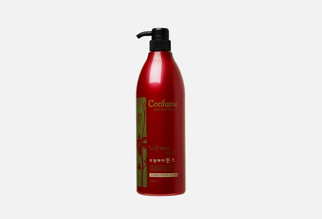 Кондиционер для волос с касторовым маслом CONFUME Total Hair Rinse 950 мл кондиционер для волос confume кондиционер для волос black rose ppt conditioner