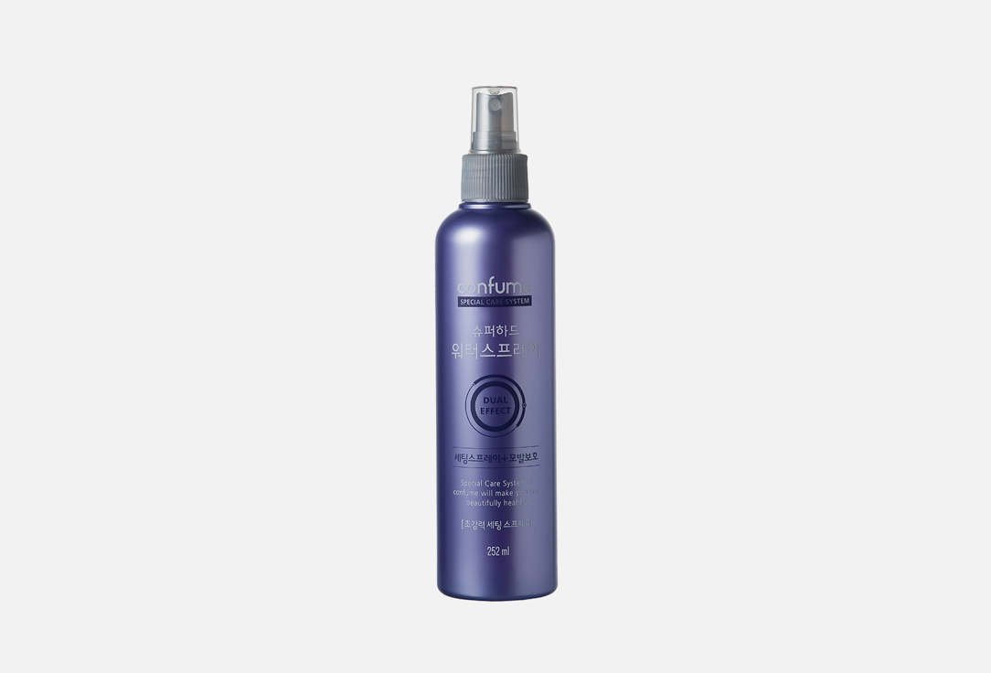 Жидкий лак-спрей для укладки и фиксации волос Confume Superhard Water Spray 