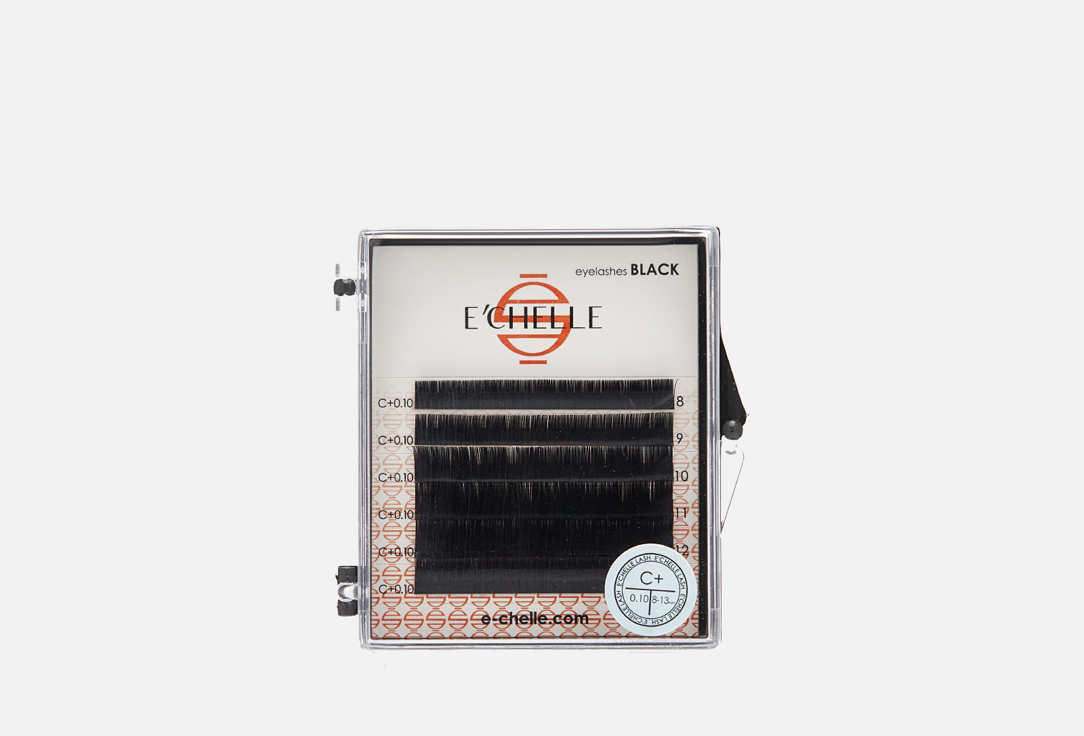 Ресницы для наращивания E'CHELLE Black mix Mini C+ 0,10 8-13мм черный