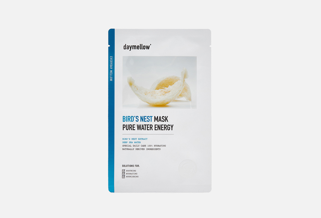 

Тканевая маска для лица с экстрактом ласточкиного гнезда DAYMELLOW', BIRD’S NEST MASK PURE WATER ENERGY 1 шт