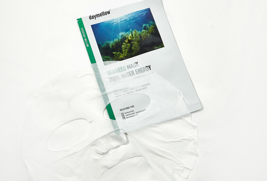 Тканевая маска для лица с экстрактами водорослей daymellow' SEAWEED MASK PURE WATER ENERGY 