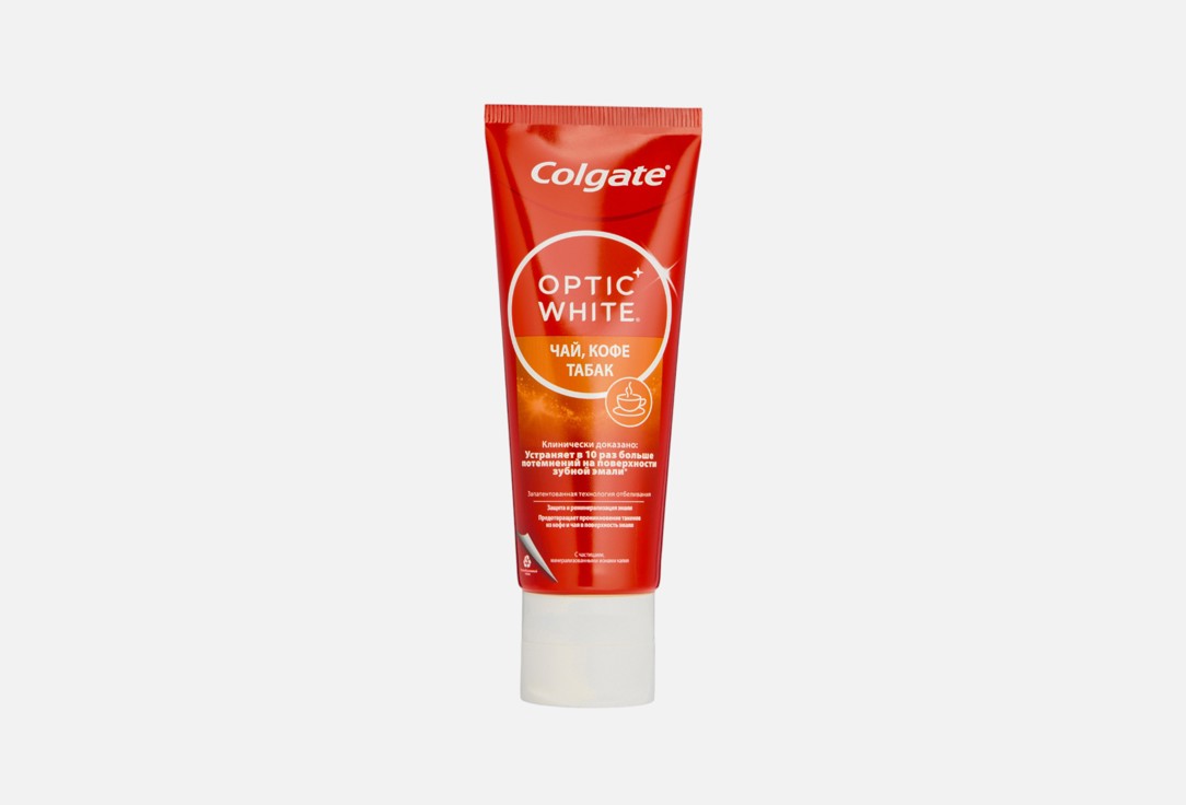 Изображение товара Отбеливающая зубная паста Colgate Optic White Чай Кофе Табак 75 мл для отбеливания и свежести