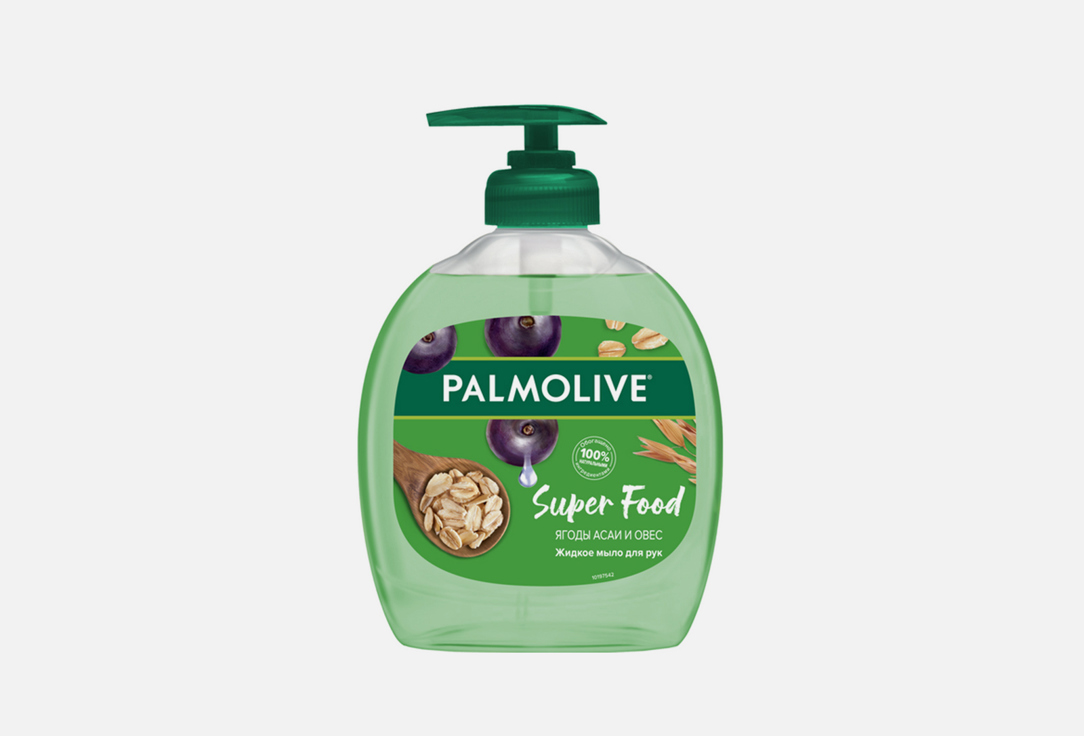 palmolive жидкое мыло palmolive super food ягоды асаи и овес 300 мл Жидкое мыло для рук PALMOLIVE LHS PALMOLIVE Super Food Acai & Oat 300ml 300 мл