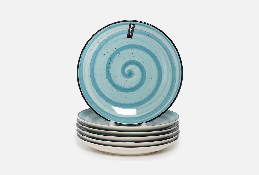 набор тарелок ELRINGTON Мятный 6 шт тарелка суповая аэрограф мятный бриз 18 см керамика
