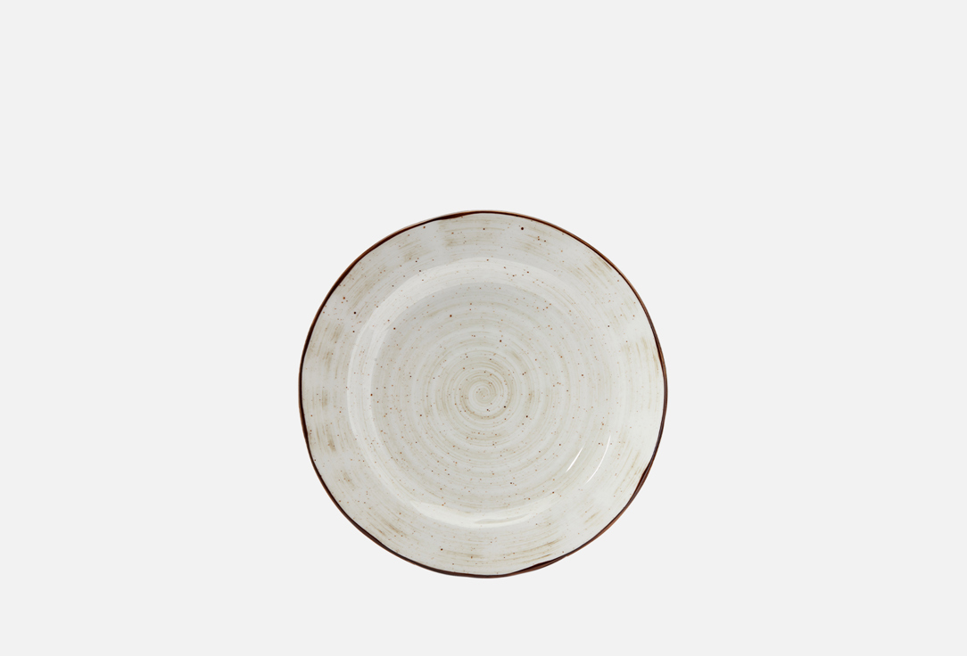 Тарелка PROFF CUISINE White Fusion, Бело-серый тарелка home cafe серая 25см керамика