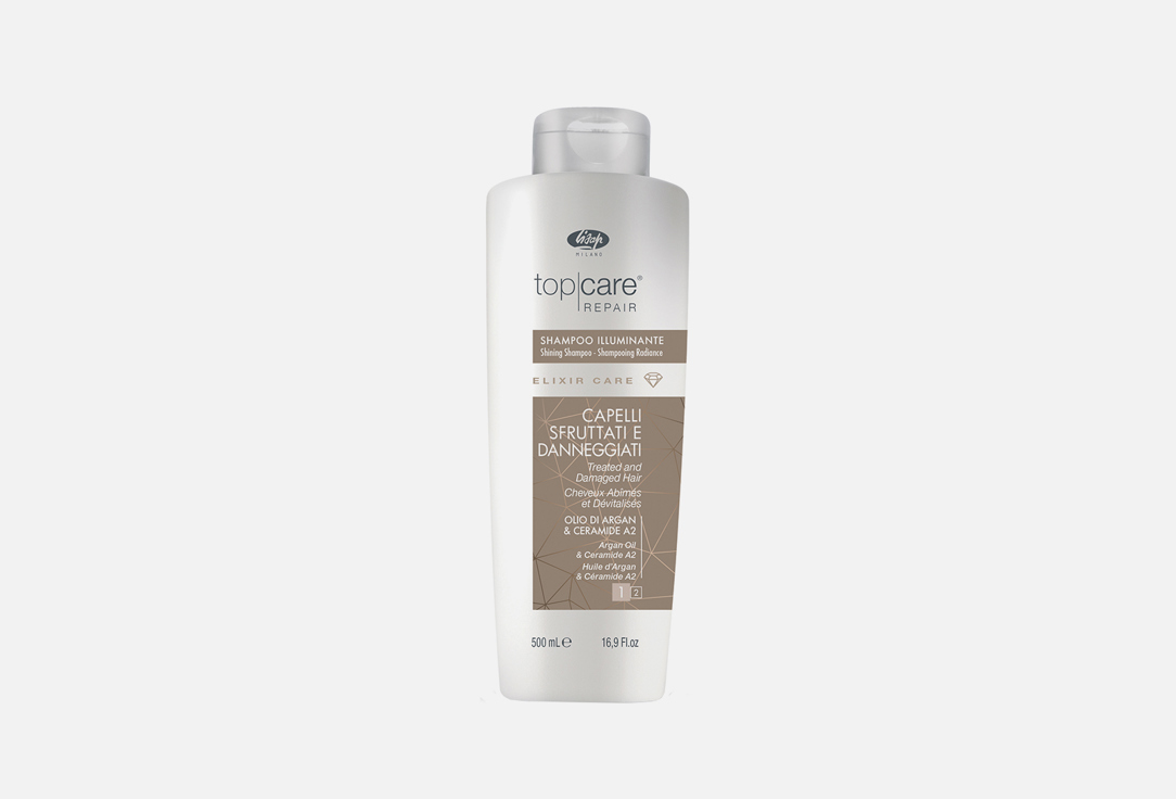 Шампунь-эликсир для восстановления волос LISAP MILANO Top Care Repair Elixir Care Shampoo 500 мл lisap milano top care repair elixir care mask