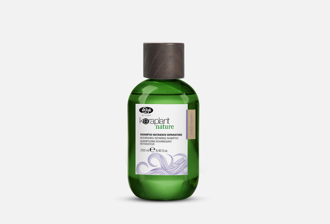Шампунь для глубокого питания и увлажнения волос  Lisap Milano Keraplant Nature Nourishing Repairing Shampoo 